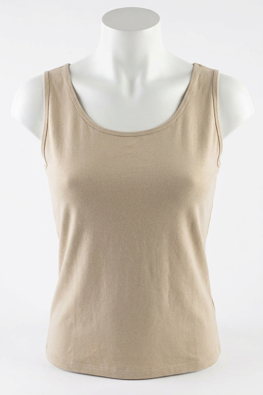 NEW ANGEL bra-friendly tank top in cream